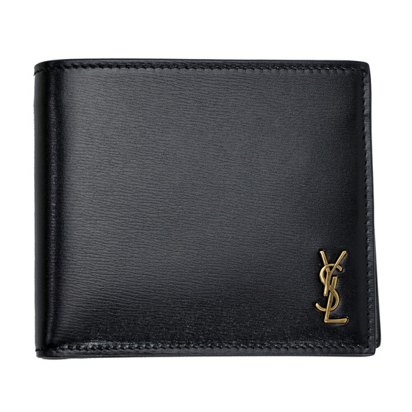 Saint Laurent Bifold Cassandra Leather Black Wallet - Picture 1 of 4